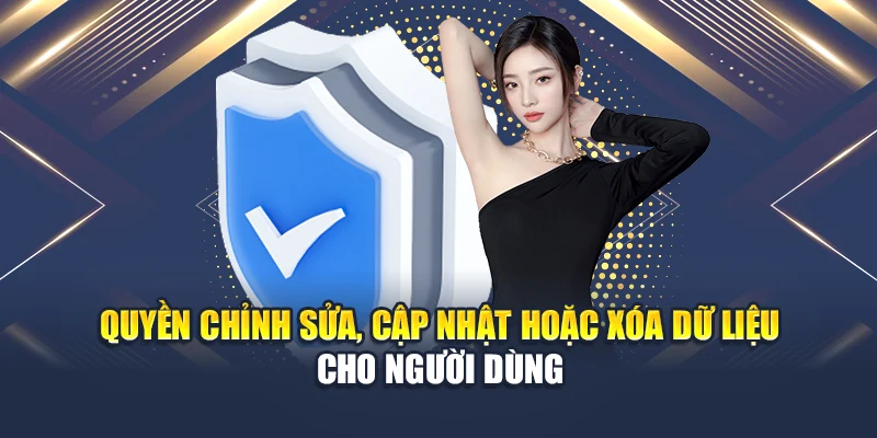 Quyền chỉnh sửa, cập nhật hoặc xóa dữ liệu cho người dùng