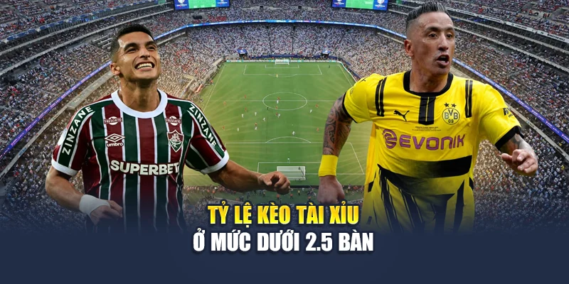 Tỷ lệ kèo Tài Xỉu ở mức dưới 2.5 bàn